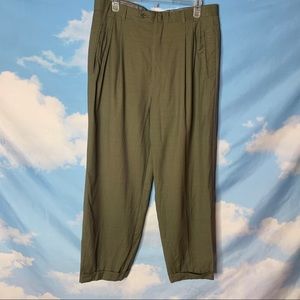 Bernini- Green/Gray Cuffed Dress Pants size 34